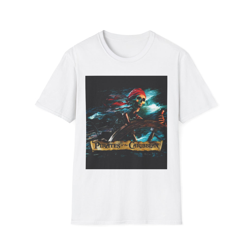 "Pirates of Caribbean" skeleton poster T-shirt