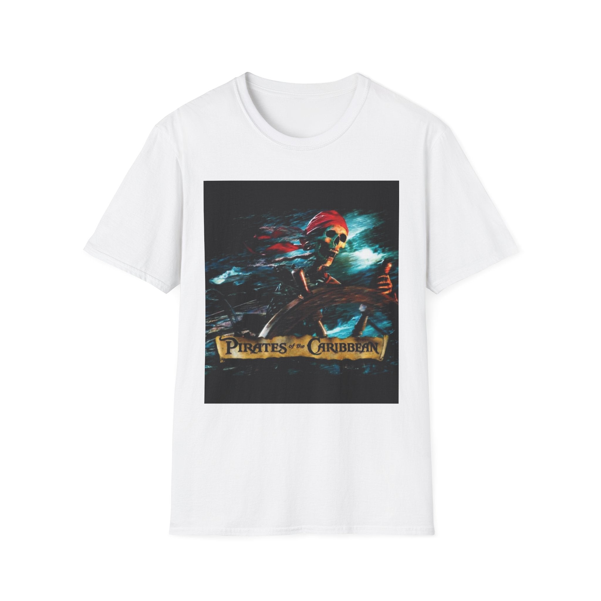 "Pirates of Caribbean" skeleton poster T-shirt
