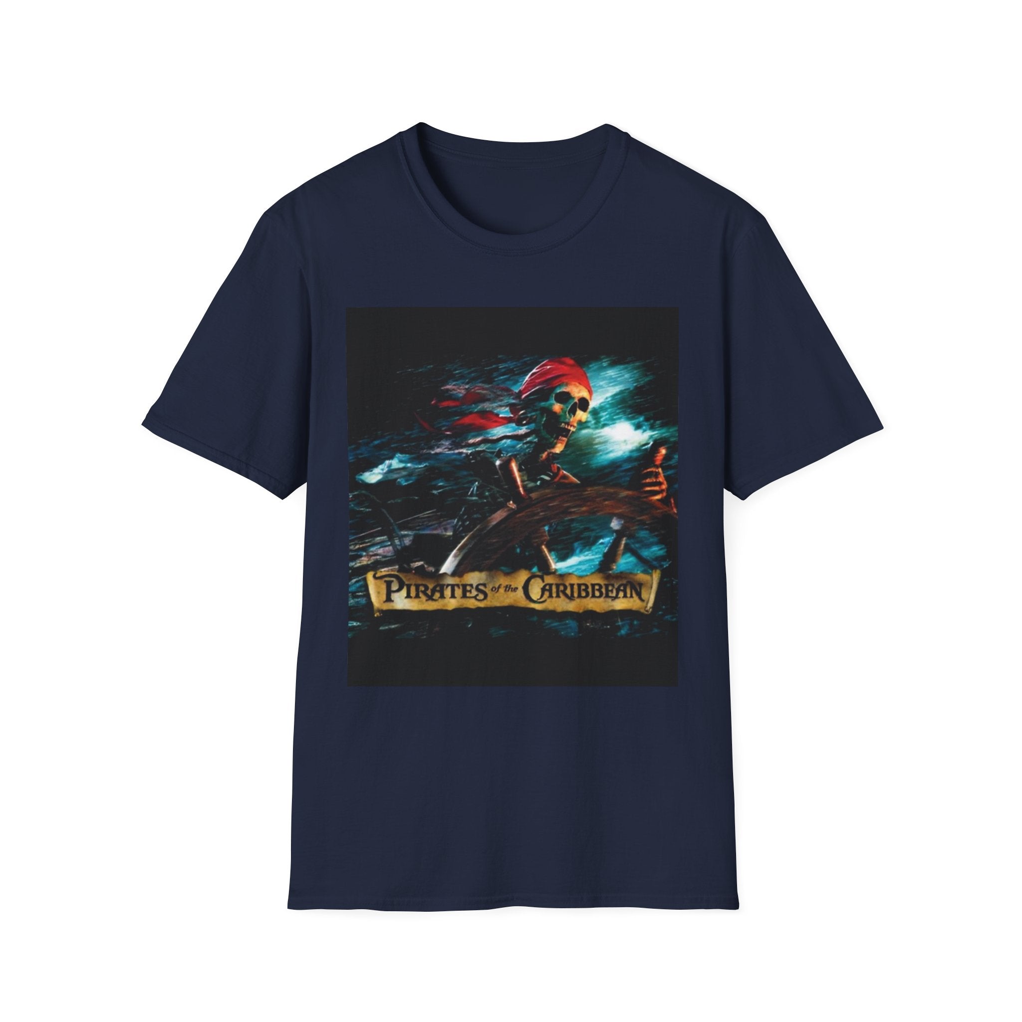 "Pirates of Caribbean" skeleton poster T-shirt