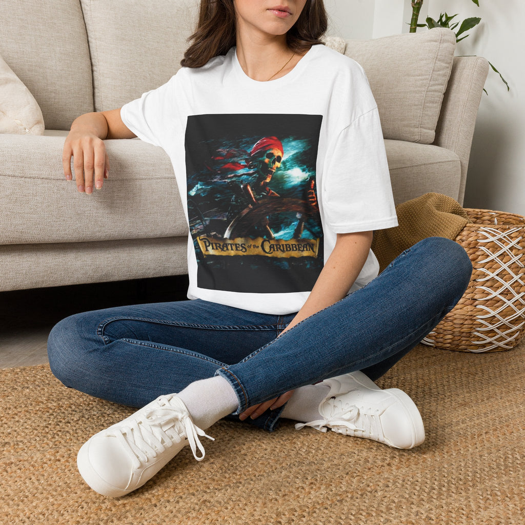 "Pirates of Caribbean" skeleton poster T-shirt