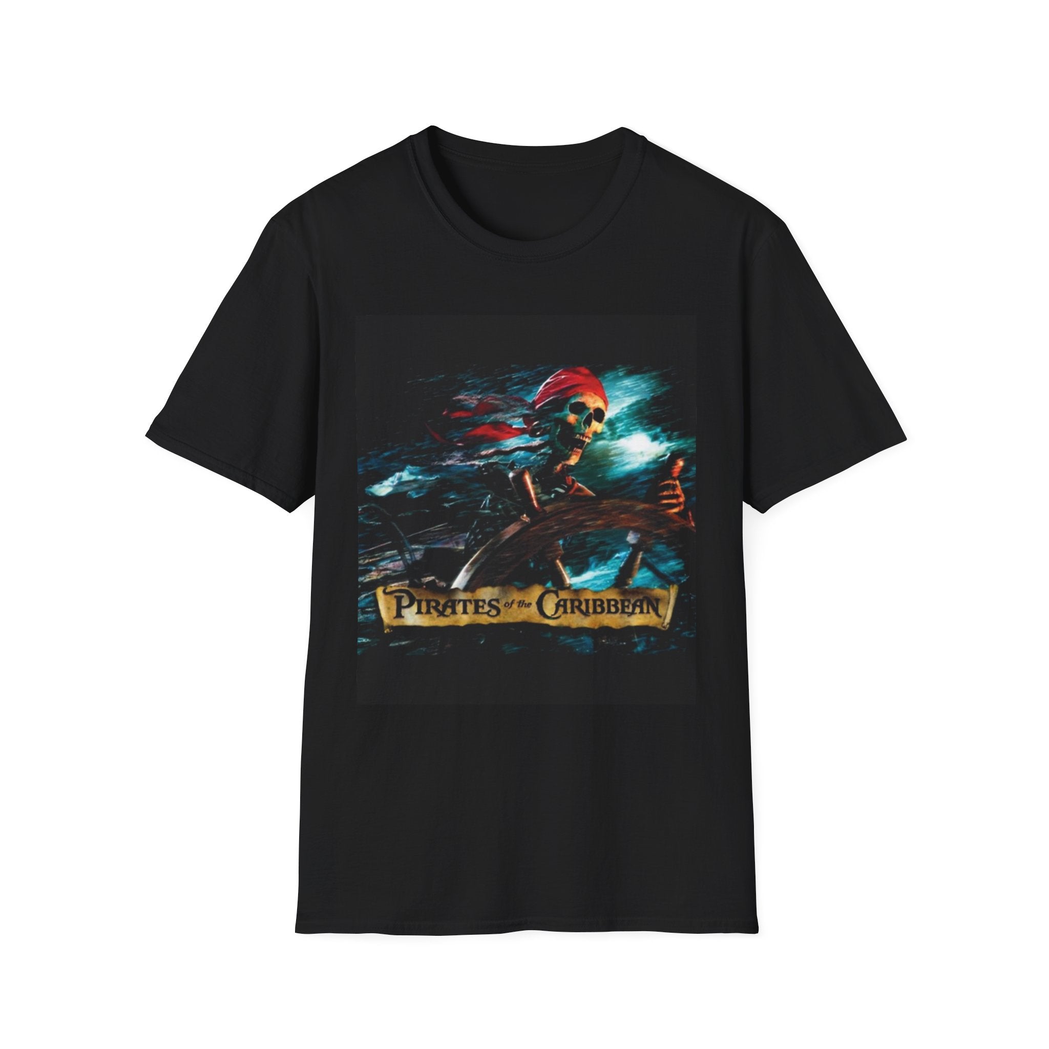 "Pirates of Caribbean" skeleton poster T-shirt